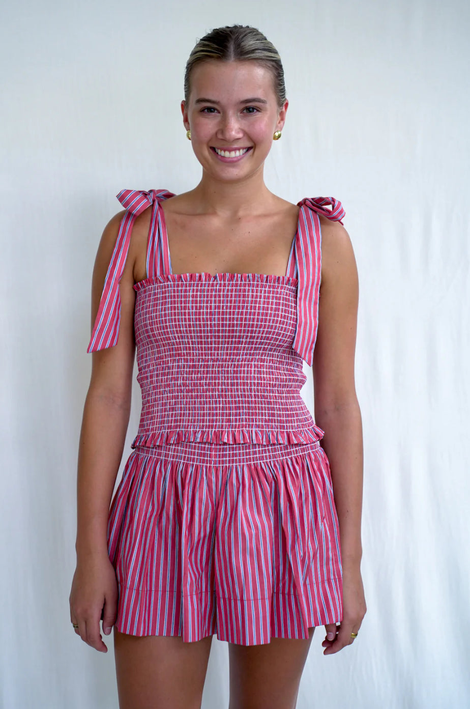 Koch Erica Skirt in London Red Stripe