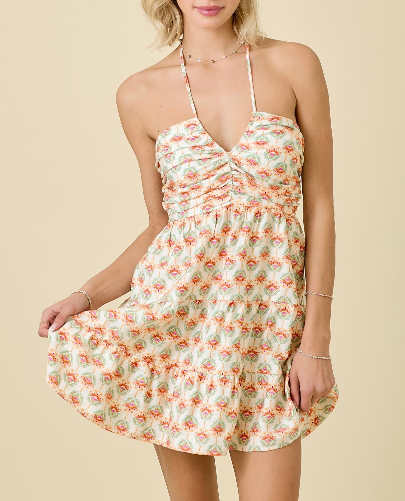 Ferrell Floral Halter Dress