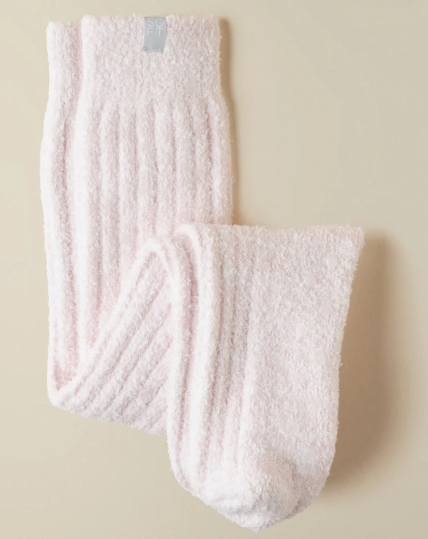 Softies Slouchy Marshmellow Socks in Heather Blush Pink