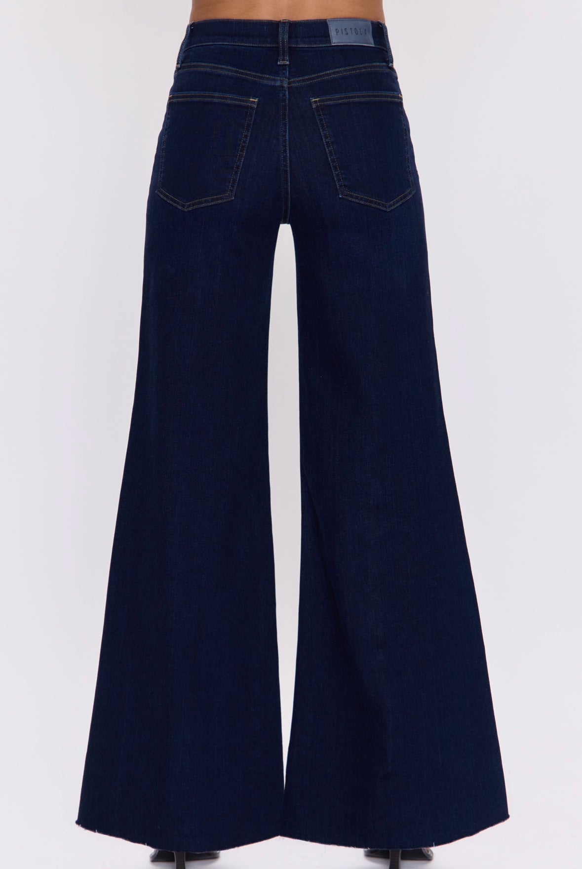 Pistola Izzy High Rise Wide Leg Jean in Tristesse