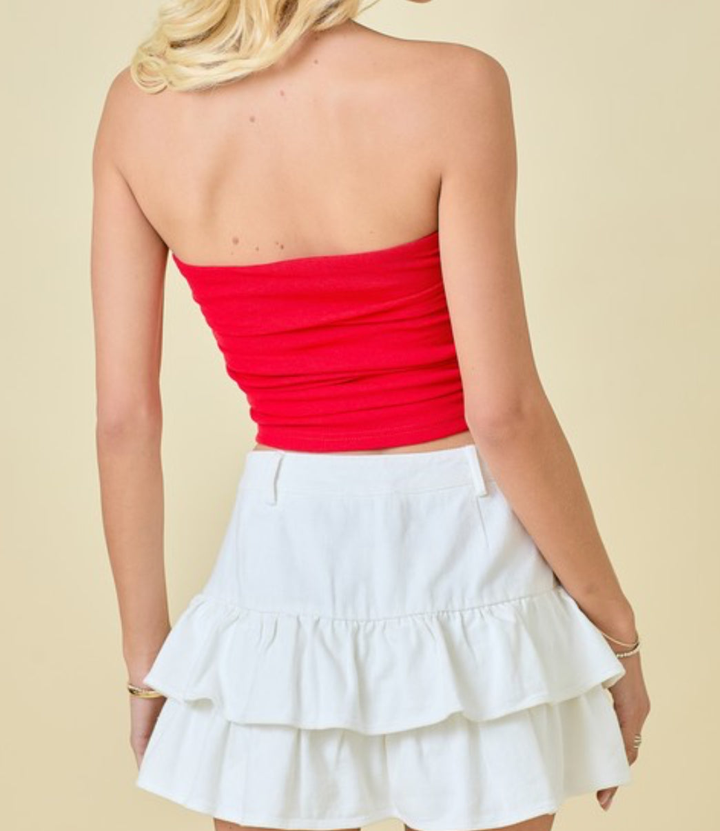 Liza Strapless Ruched Top