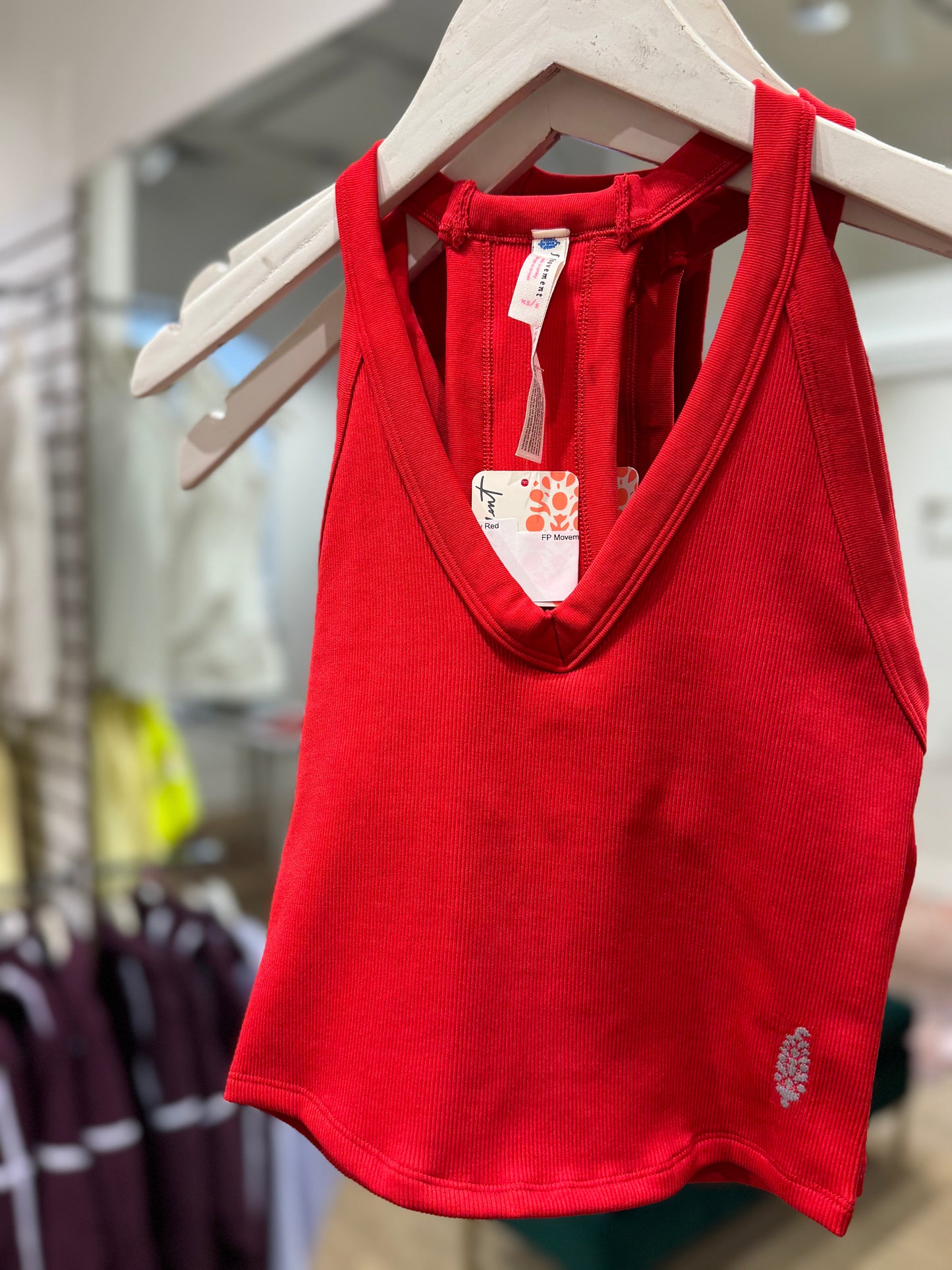 FP Movement All Clear V Neck Cami in Victory Red