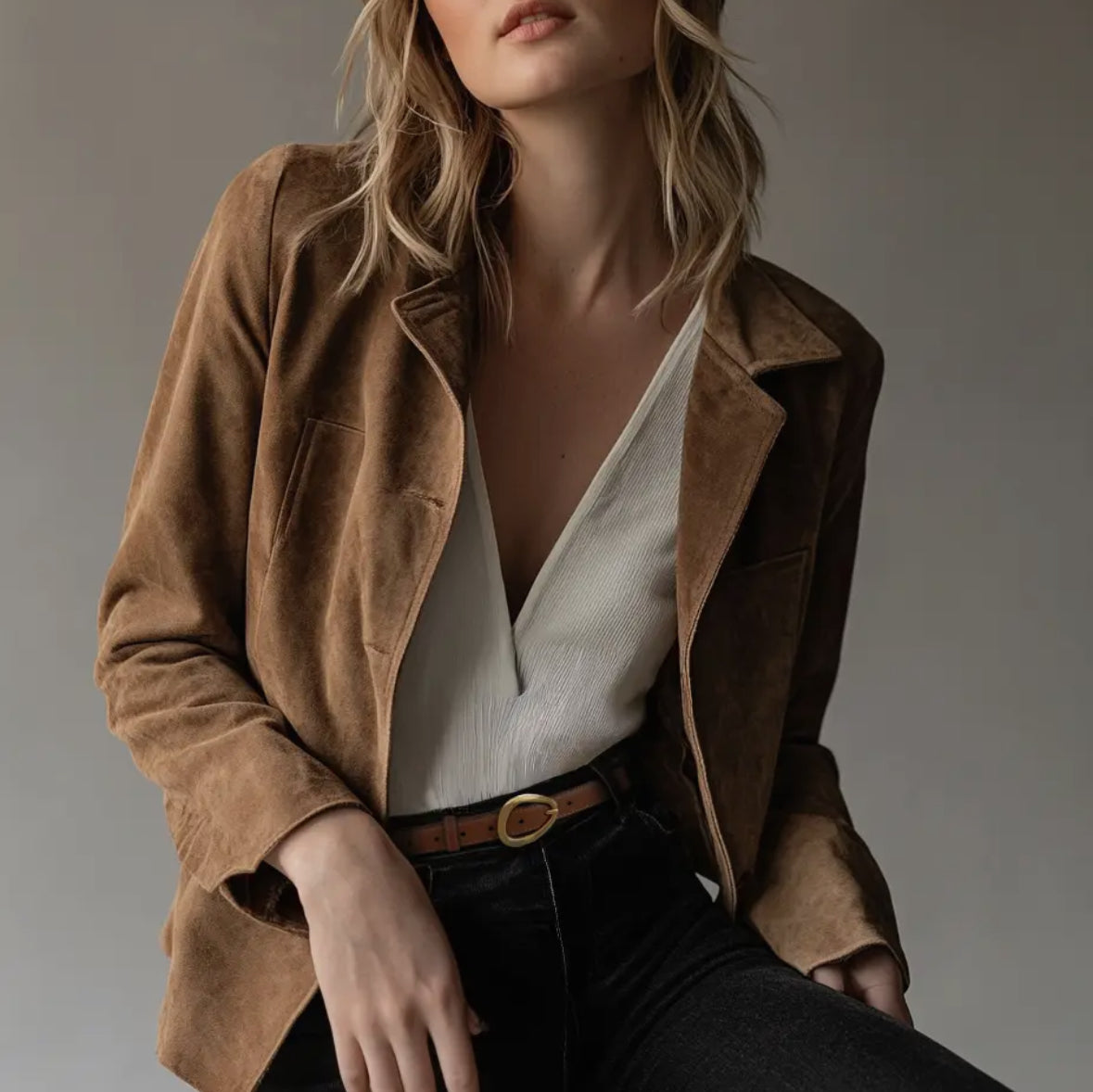 Jessie Leather Belt in Brown