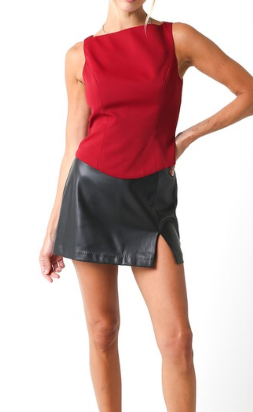 Lola Vegan Leather Skirt