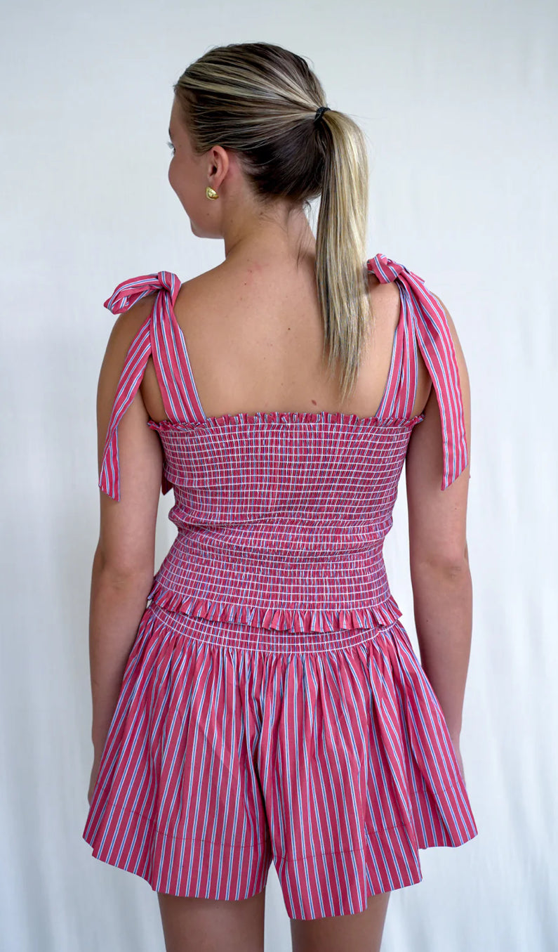 Koch Erica Skirt in London Red Stripe
