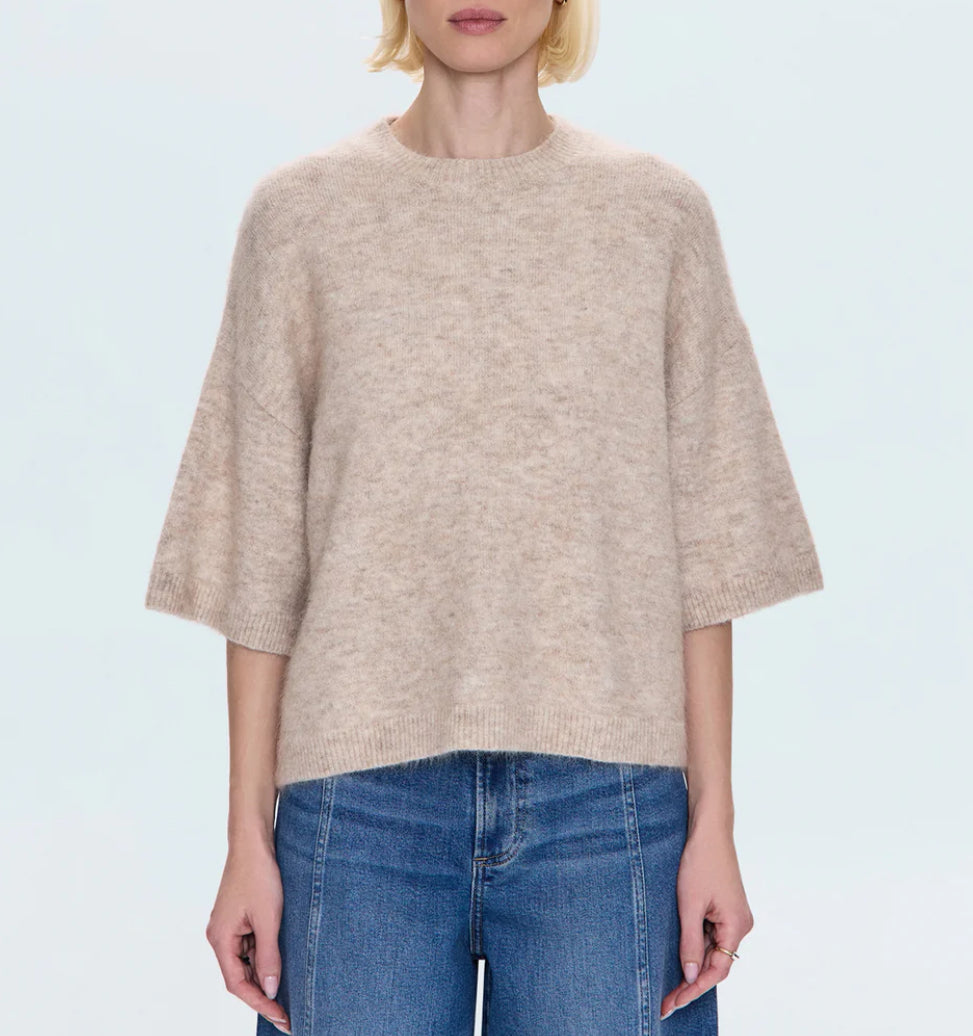 Pistola Shiloh Short Sleeve Crew Neck in Oatmeal