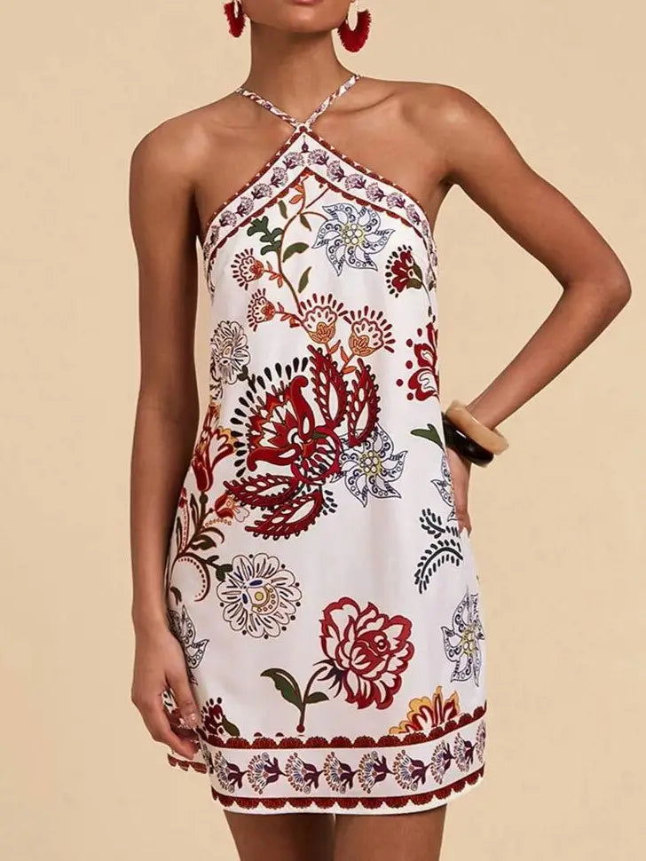 Hampton Floral Print Halter Dress
