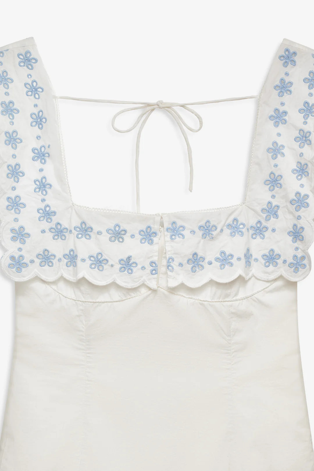 For Love & Lemons Poppy Collared Mini Dress in White