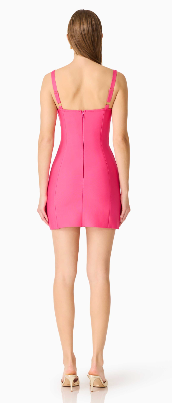 Elliatt Opline Floral Mini Dress in Hot Pink