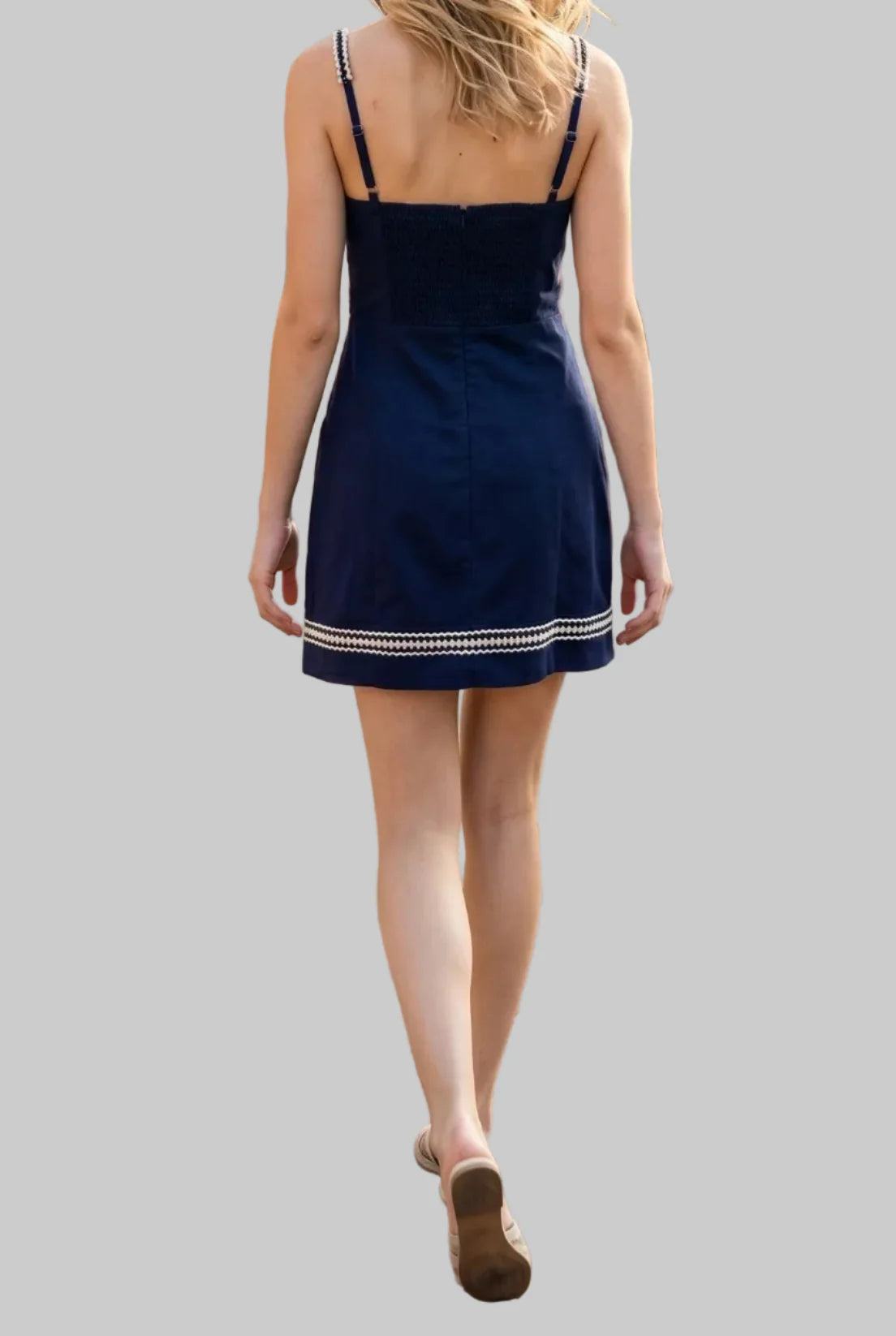 Buren Mini Dress in Navy