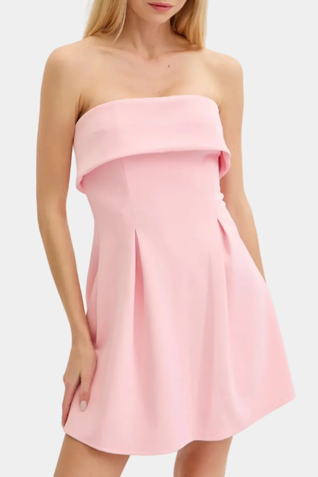 Margo Strapless Mini Dress in Pink