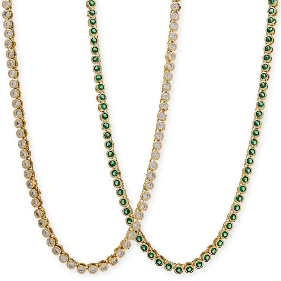 Bracha Mali Tennis Necklace in Emerald