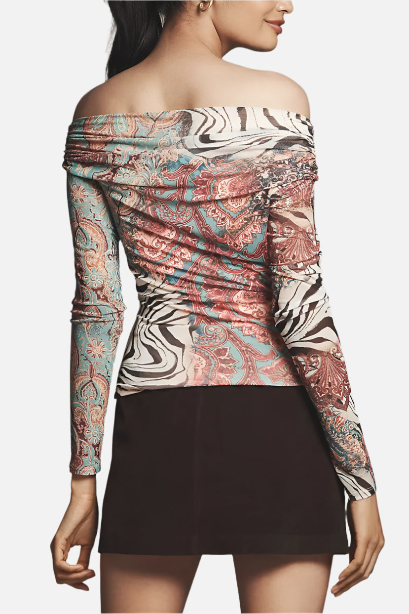 AFRM Barry Asymmetrical Top in Gilded Paisley