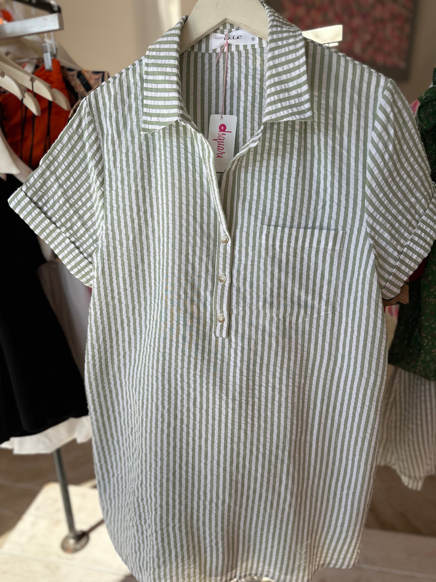 Lola Stripe Seersucker Dress