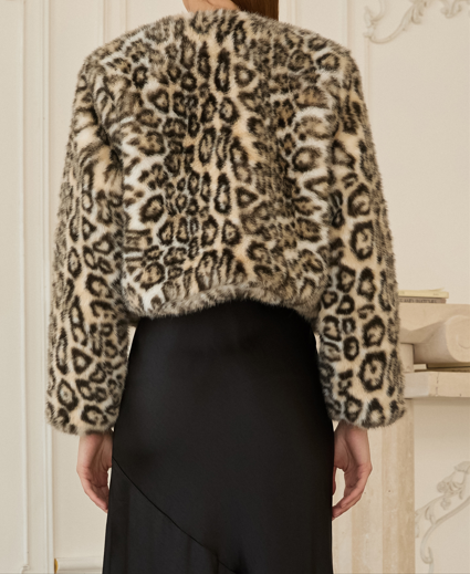 Cece Leopard Fur Jacket