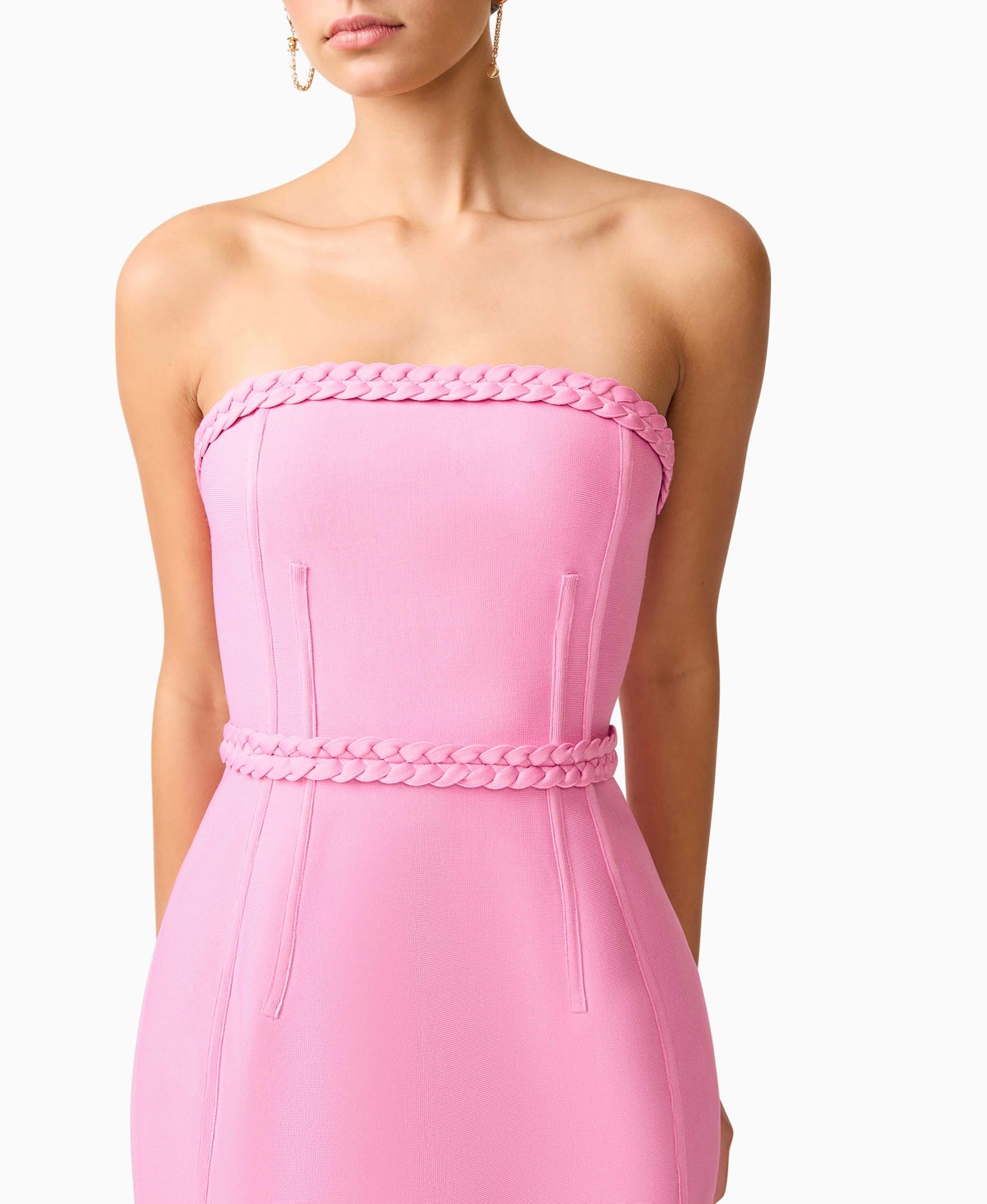 Elliatt Coralene Strapless Mini Dress in Peony Pink
