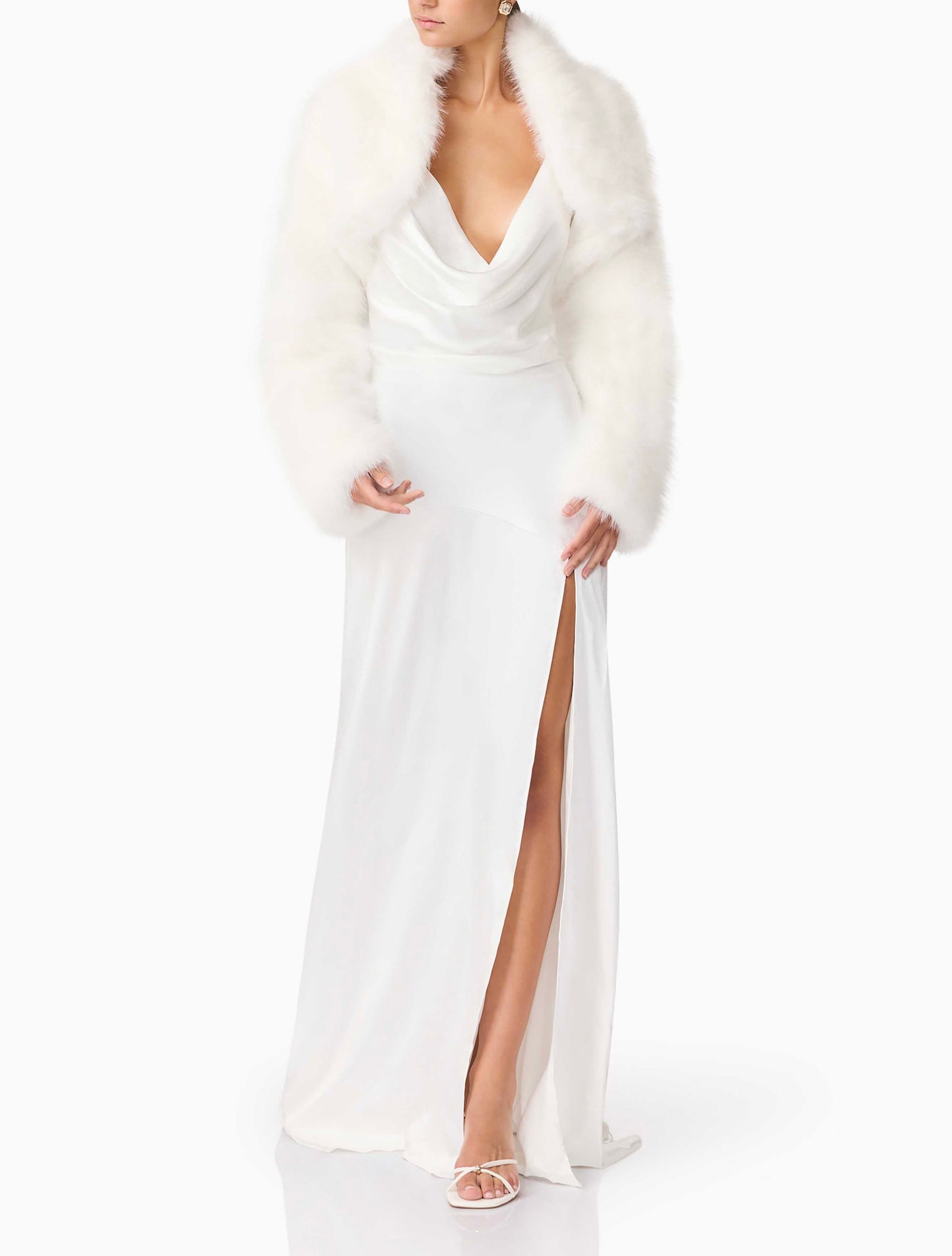 Elliatt Lucyna Cropped Jacket in White