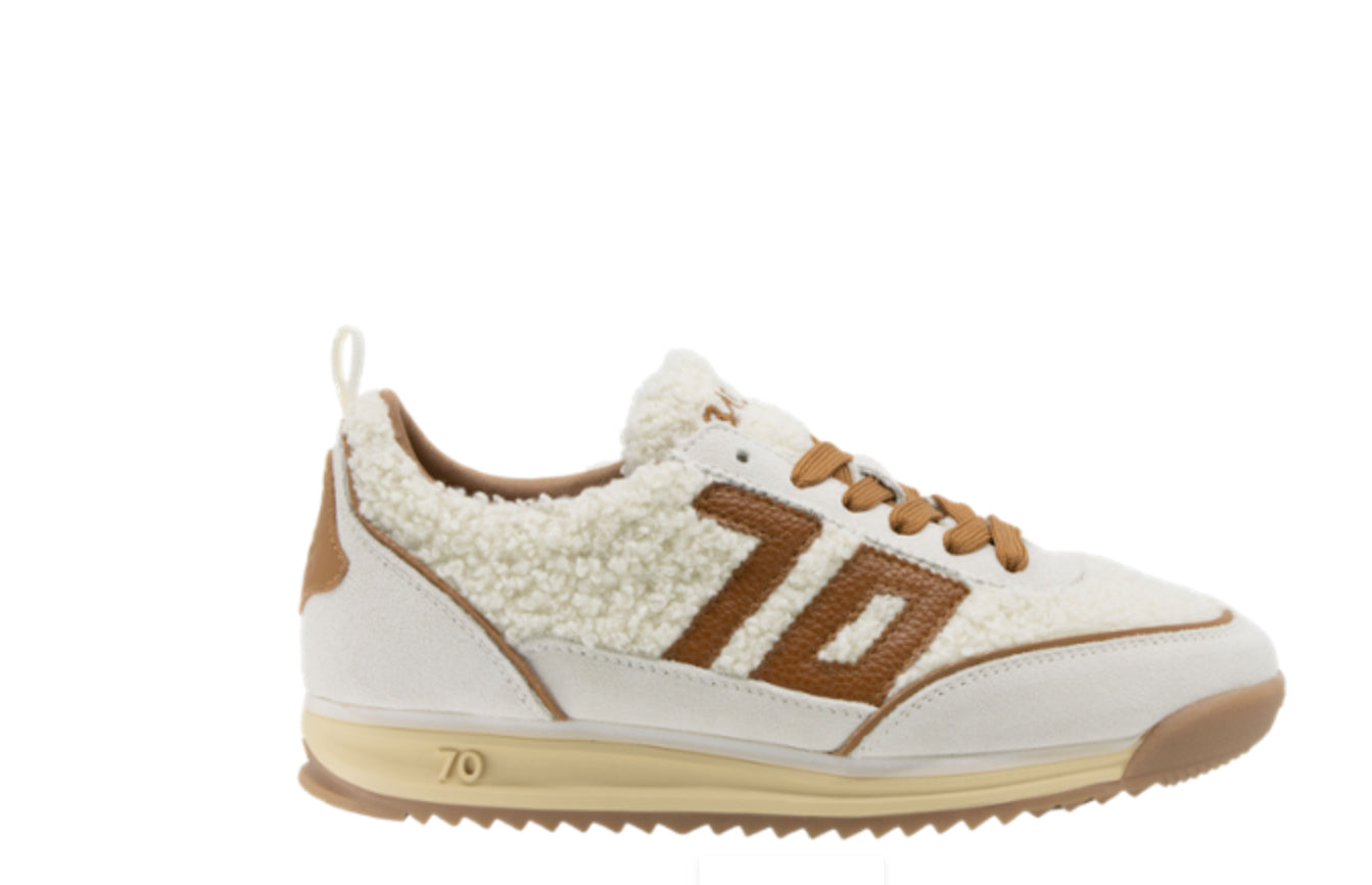 Back 70 Jogger FT Sneaker in Milk Ice Cuoio