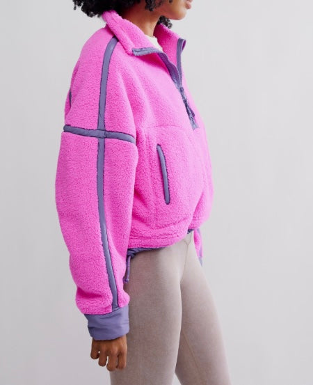 FP Movement Mountain High 1/2 Zip Fleece in Fuchsia Flirt