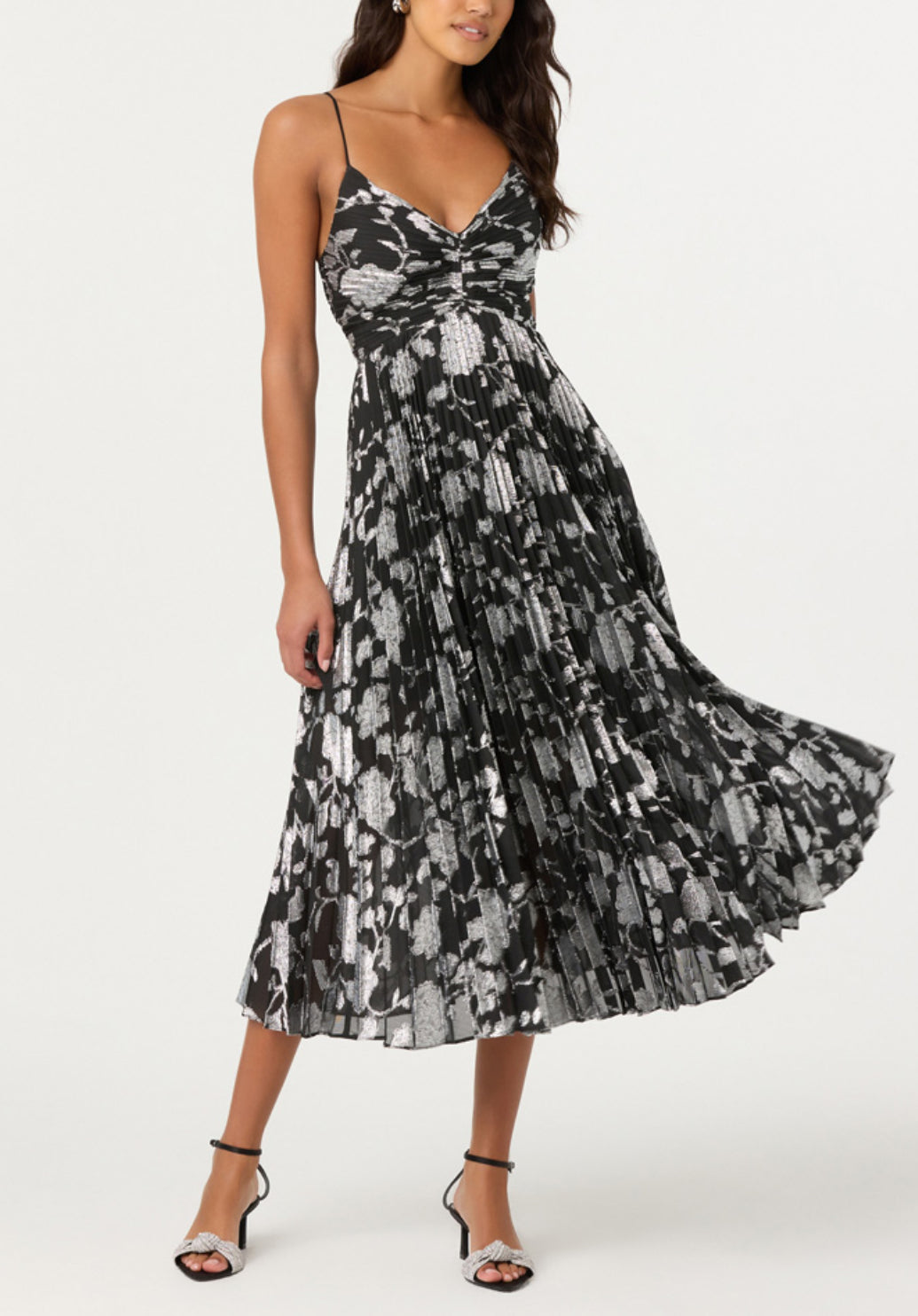 ASTR Saoirse Dress in Black Silver