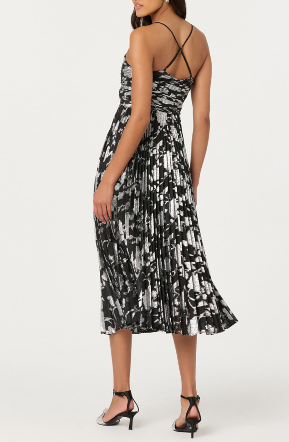 ASTR Saoirse Dress in Black Silver