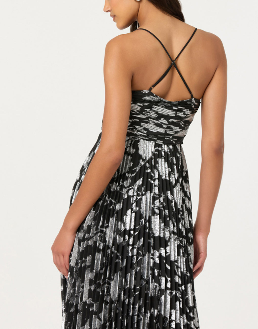 ASTR Saoirse Dress in Black Silver