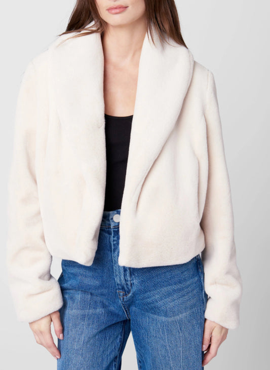 Blank NYC Fur Jacket in Snow Queen