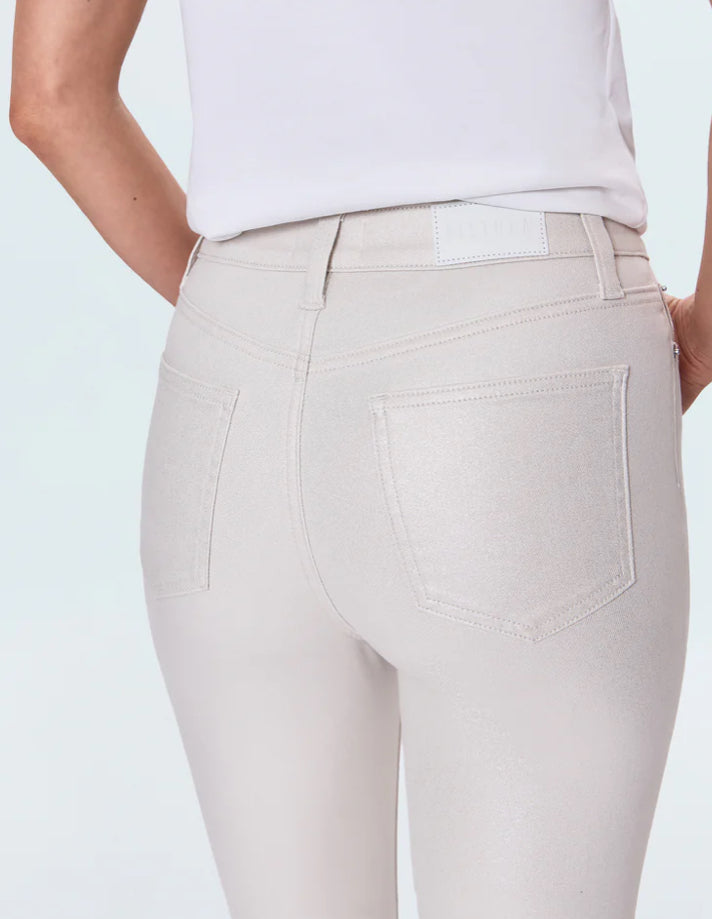 Pistola Lennon High Rise Crop Boot Jean in Ivory Luster
