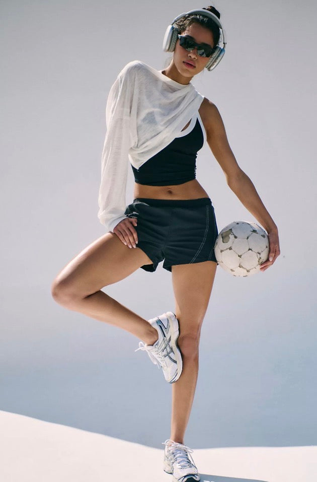 FP Movement All Clear Vneck Colorblock Cami in Black White Combo