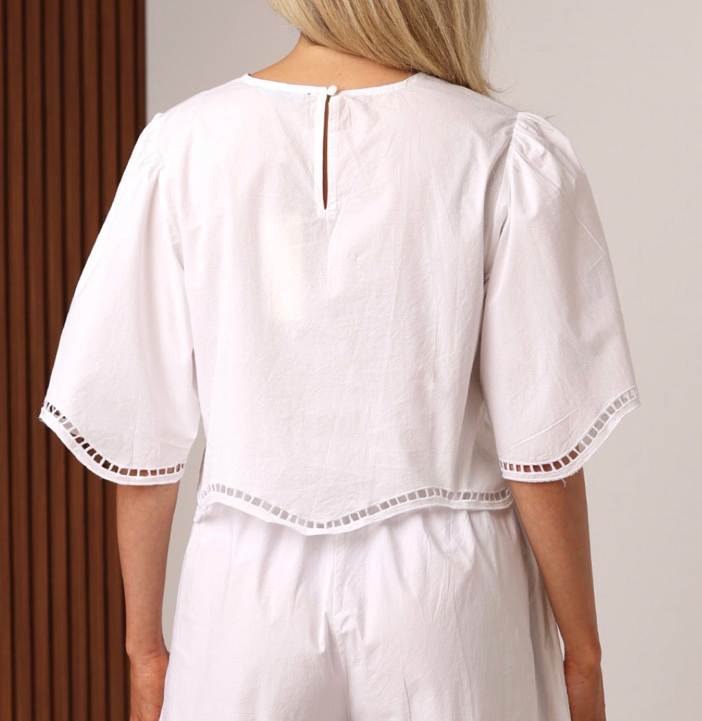 Shore Cleo Top in Soleil Blanc