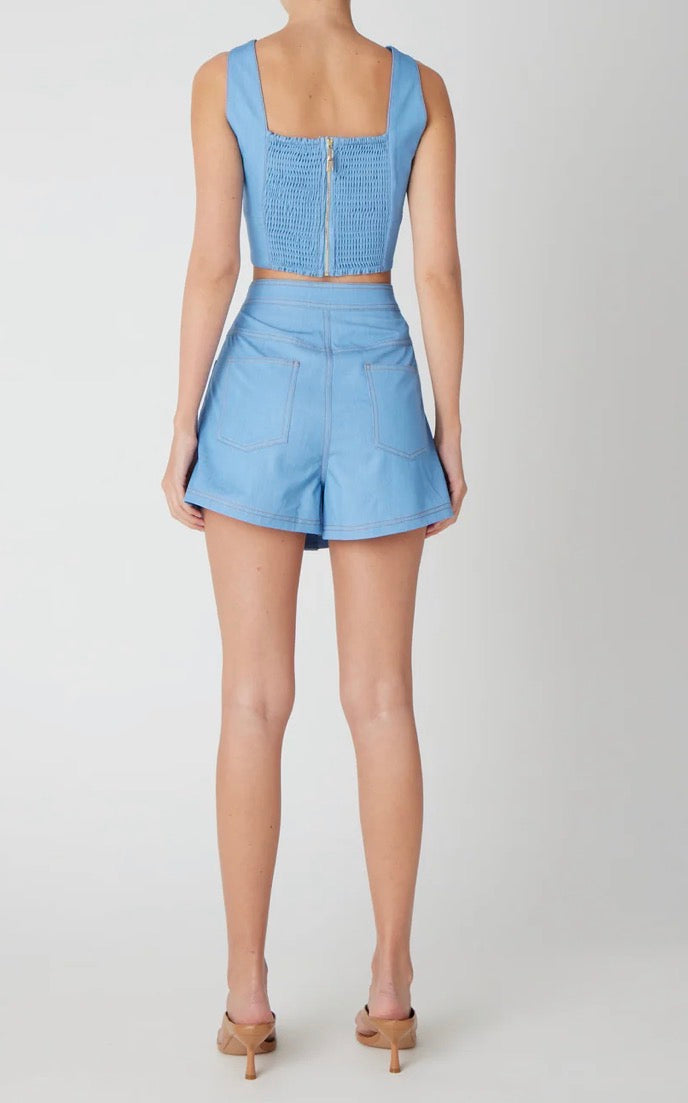 JS71 Larina Top & Skort Set in Light Blue