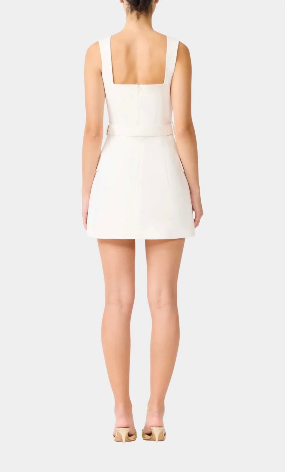 Elliatt Nydia Square Neck Mini Dress in White