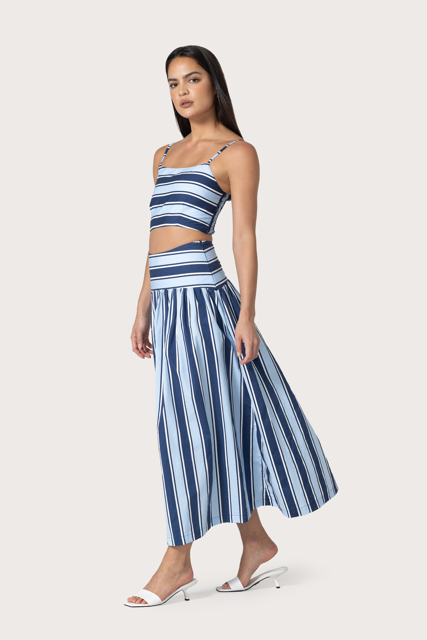 Lusana Oliver Top in Harbor Stripe