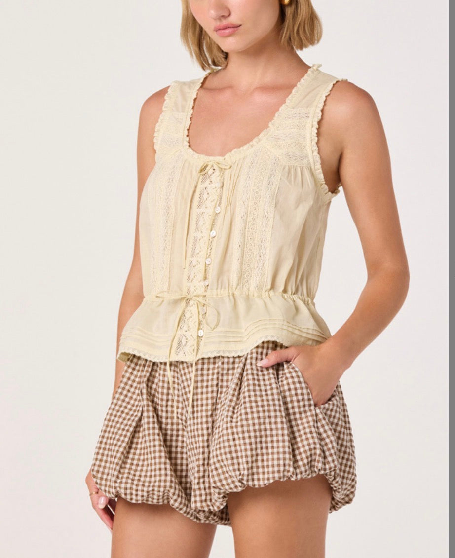 ASTR Shreya Top in Pale Yellow