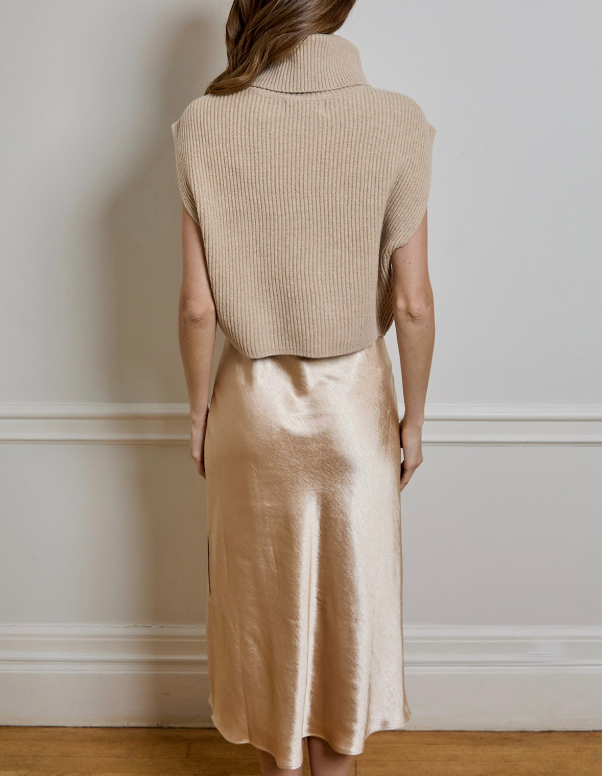 DH Jin Sweater Dress Combo in Oat