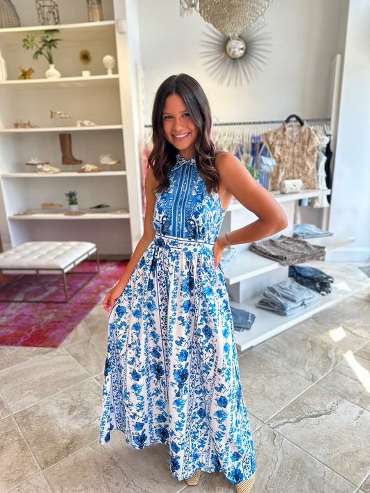 Corrie Floral Print Maxi Dress