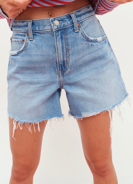 Daze Crossroads Mid Rise Loose Short in Pulse