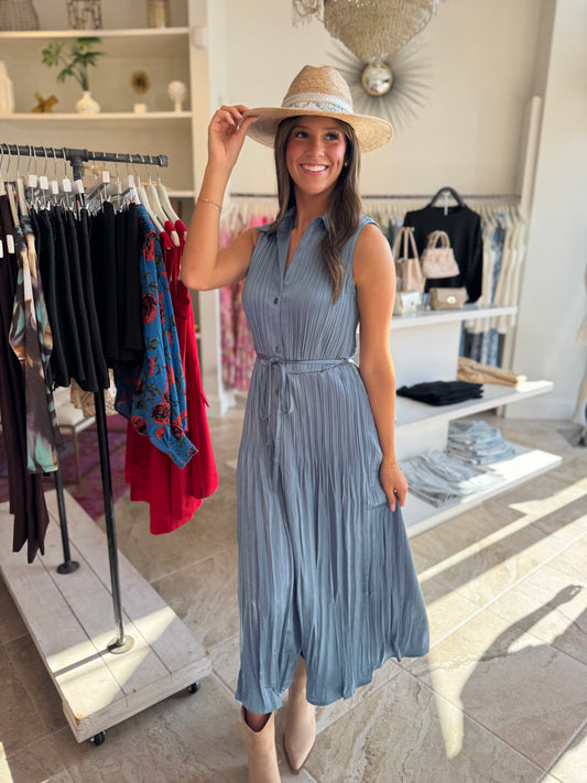 Watson Pleated Midi Dress