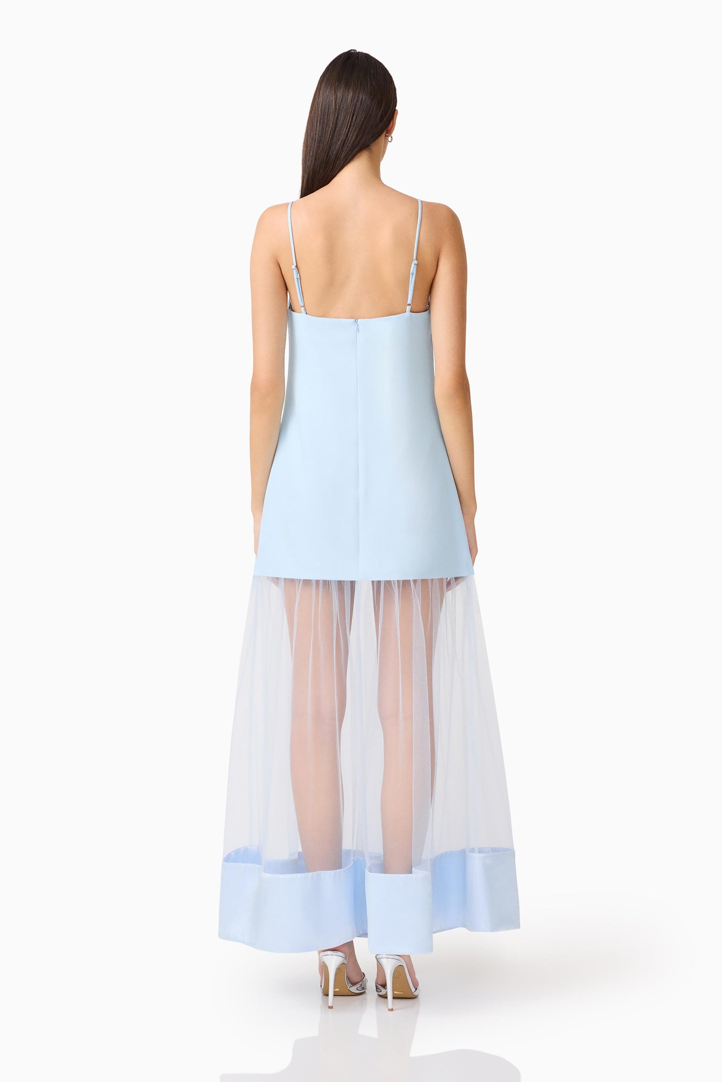 Elliatt Reina 3D Floral Gown in Sky Blue