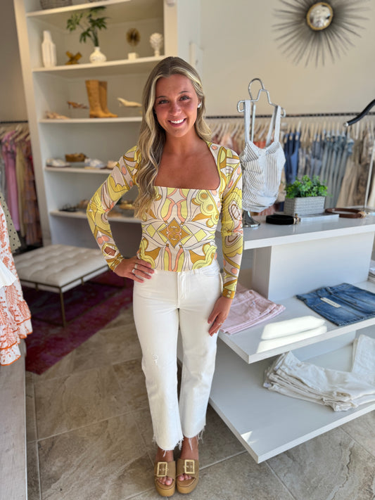 AFRM Ines Top in Geo Scarf