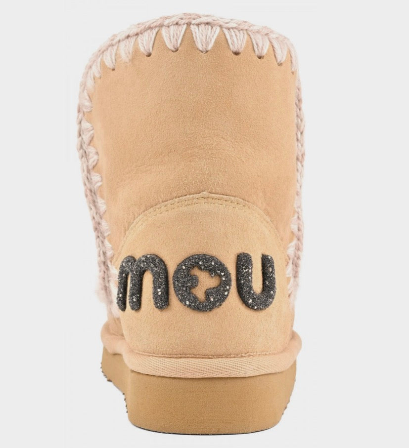 Mou Eskimo 18 Suede Glitter Logo Boot in Rutabaga