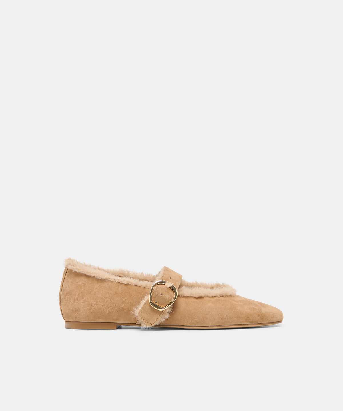 Dolce Vita Mella Plush Ballet Flats in Sand Suede