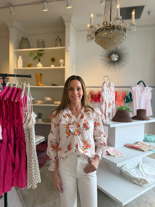 Ally Floral Longsleeve Blouse