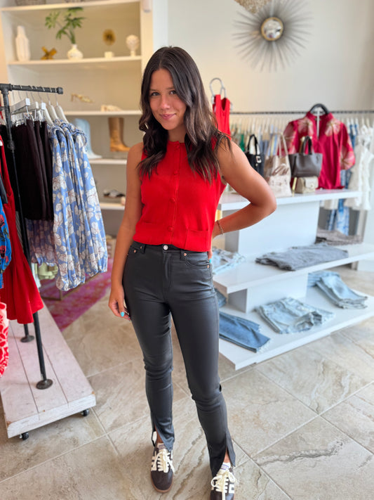 Daze Downtown High Rise Coated Jean