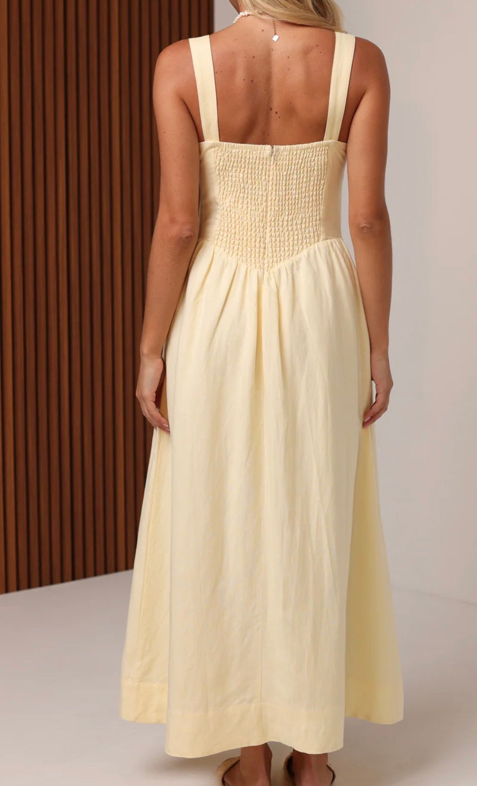 Shore Loretta Dress in Butter Yellow
