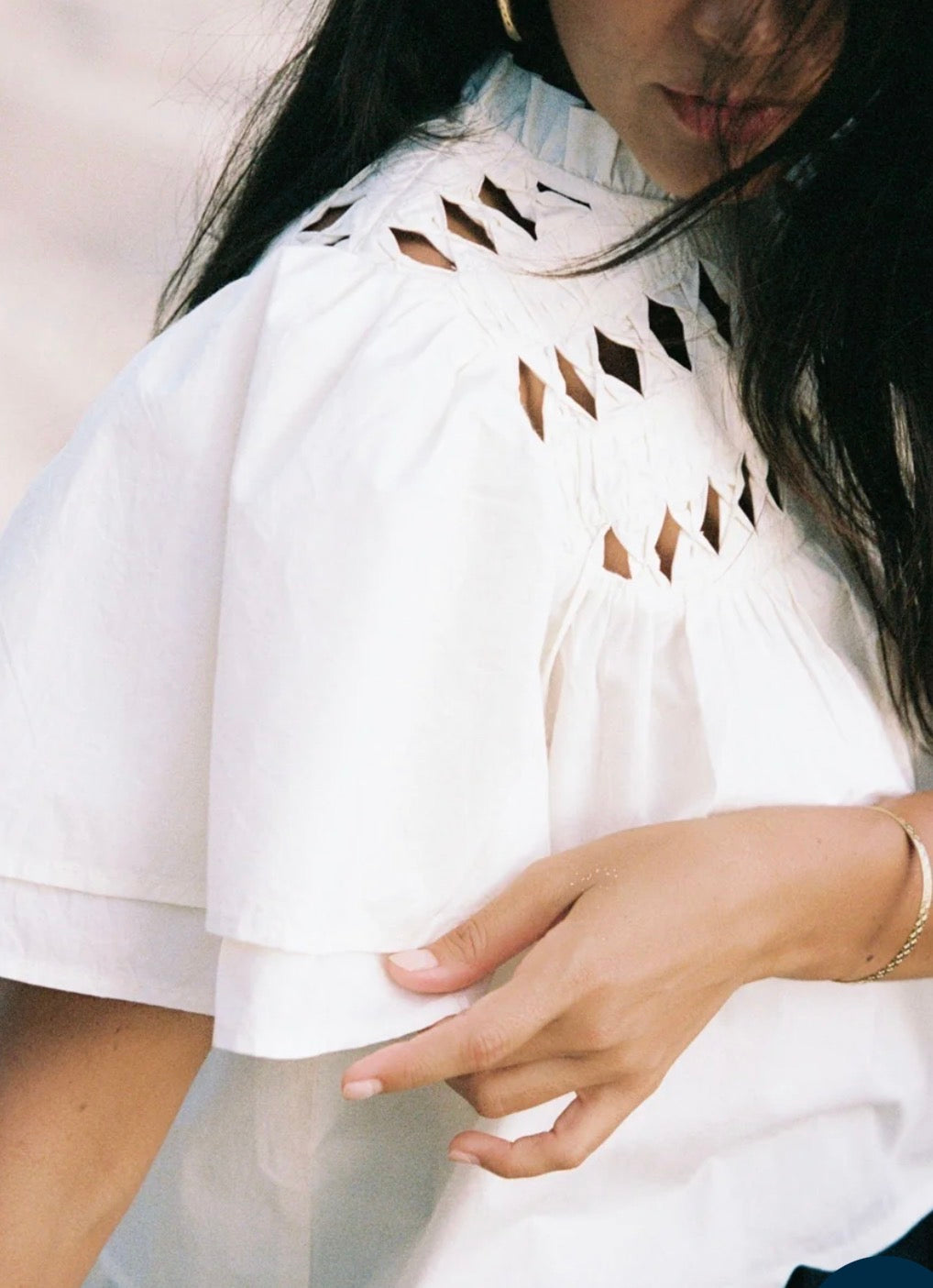 Shore Quinn Blouse in Vanilla Shell