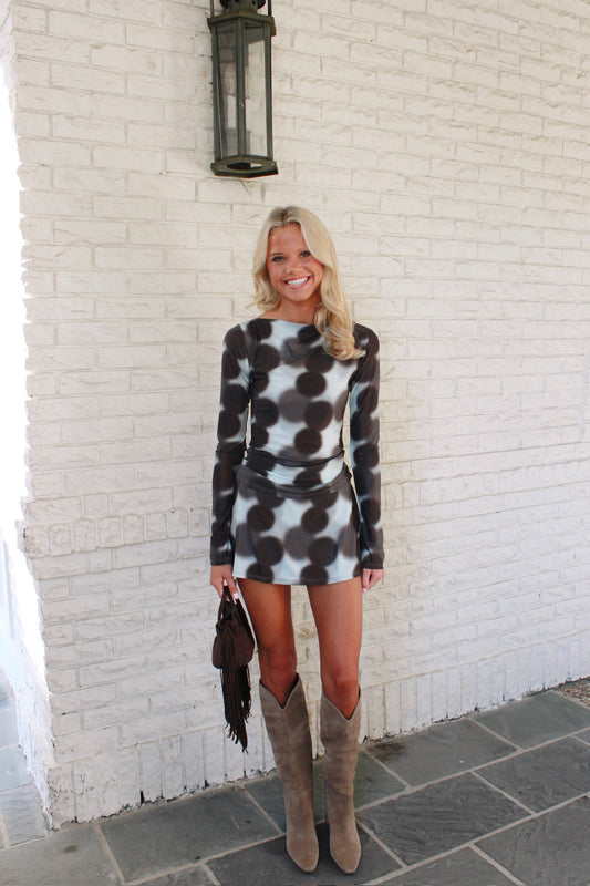 Nia Imogen Top & Willowmere Skort Set in Brown Multi