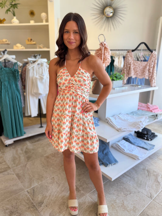 Ferrell Floral Halter Dress