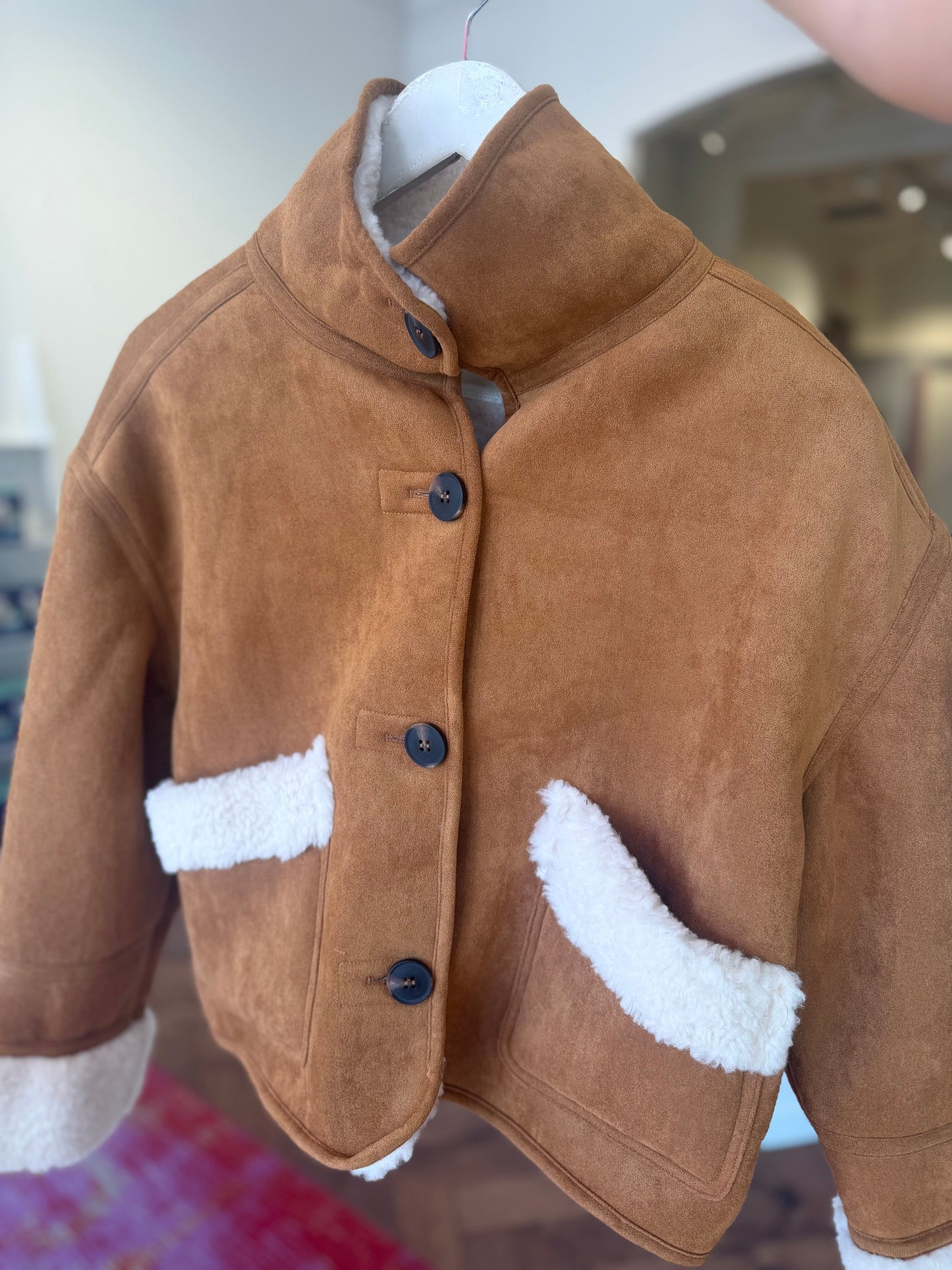 Blank NYC Staring Contest Jacket in Camel / Cream