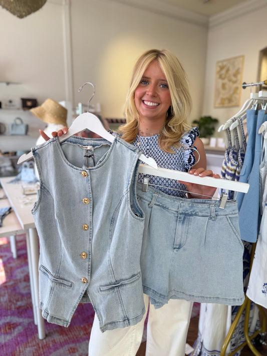 Musgraves Denim Top and Short Set